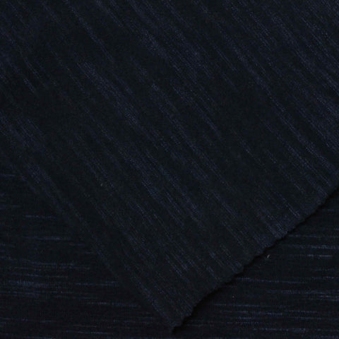Cotton Polyester Stretch Jersey Knit Fabric, 160 gsm, 172 cm — Navy, ref EF-235884
