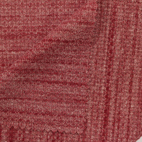 Red Marl Rib Knit, Poly-Viscose, 250 gsm, 170 cm, ref EF-209472