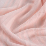 Light Pink Horizontal-Stripe Chunky Knit, Poly-Viscose — photo 3