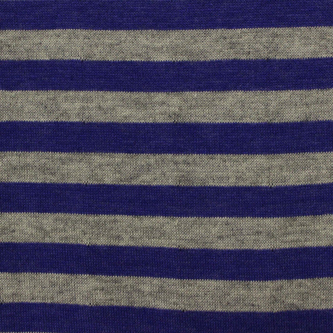 Purple Horizontal-Stripe Jersey Knit, 195 gsm