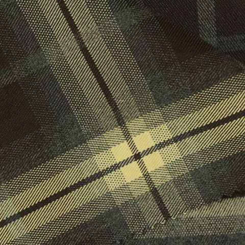 Dark Brown Plaid Woven, Poly-Viscose, 285 gsm, 150 cm, ref EF-265170