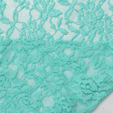 Aqua Floral Lace, Nylon