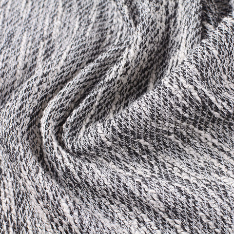 Black Marl Chunky Knit, Cotton-Poly, 269 gsm