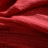 Red Geometric-Lattice Jacquard — photo 3
