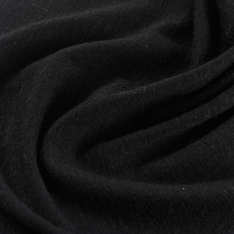 100% Polyester Interlock Knit Fabric, 250 gsm — Black