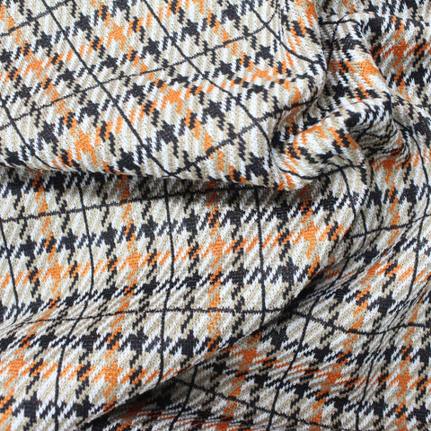 Black Houndstooth Knit, Polyester, 241 gsm