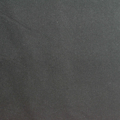 Polyester Stretch Sateen Fabric, 220 gsm — Black