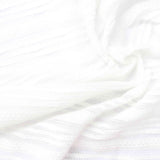 100% Polyester Chunky Knit Fabric, 204 gsm, 160 cm — White — photo 3