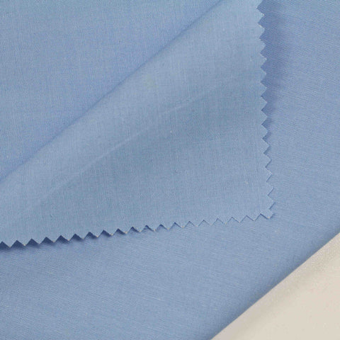 100% Cotton Chambray Fabric, 120 gsm, 145 cm — Blue