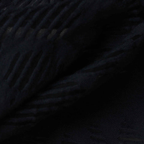 Floral Cotton Nylon Woven Fabric, 125 gsm, 136 cm — Black