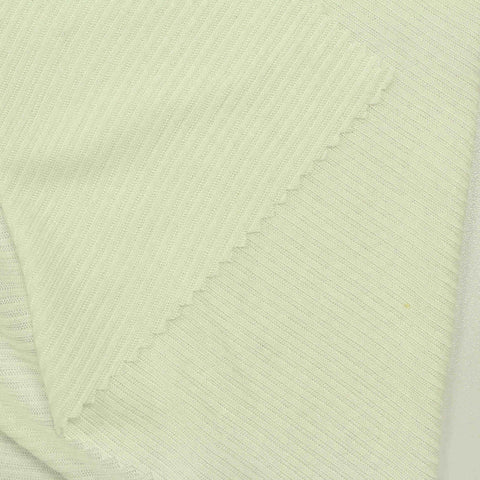 100% Viscose Rib Knit Fabric, 115 gsm, 200 cm — White
