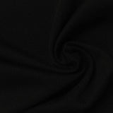 Polyester Cotton Interlock Knit Fabric, 190 gsm, 170 cm — Black — photo 3