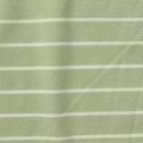 Light Green Horizontal-Stripe Jersey Knit, Poly-Viscose — photo 3