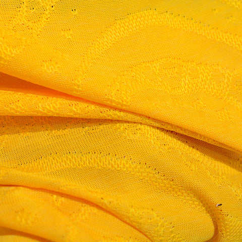 Yellow Tone-on-Tone Chunky Knit, Polyester
