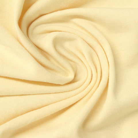 Cotton Viscose Stretch Jersey Knit Fabric, 150 gsm, 170 cm — Yellow