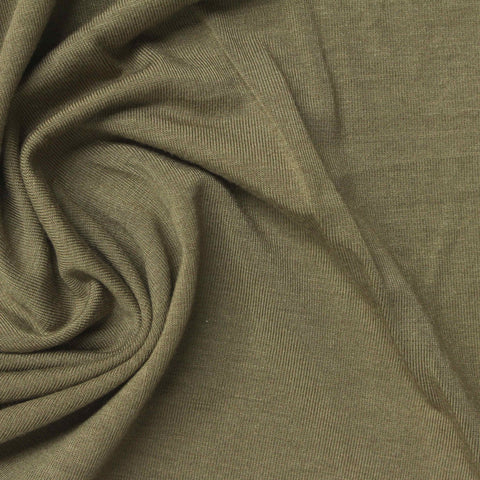 Modal Stretch Jersey Knit Fabric, 205 gsm — Khaki