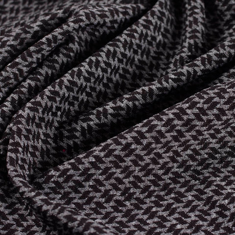 Black Houndstooth Jacquard, Nylon-Poly