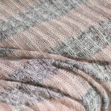 Light Beige Horizontal-Stripe Rib Knit, Viscose-Poly — photo 3