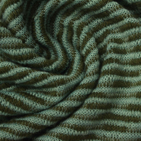 Jacquard Polyester Cotton Knit Fabric, 275 gsm, 167 cm — Green