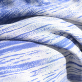 Blue Horizontal-Stripe Crepe, Viscose — photo 3