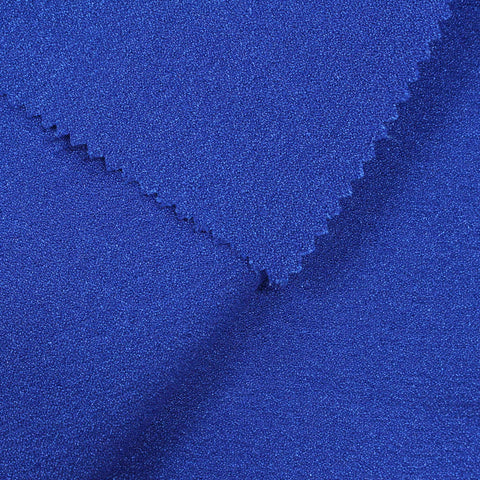 Polyester Stretch Linen-Look Fabric, 212 gsm — Blue