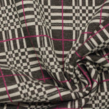 Charcoal Plaid Jacquard, Poly-Viscose — photo 3