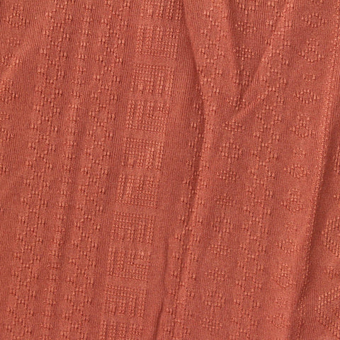 Orange Geometric-Diamond Jacquard, Polyester