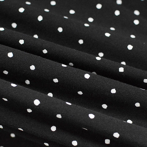 White Dots Jersey Knit, Cotton-Modal