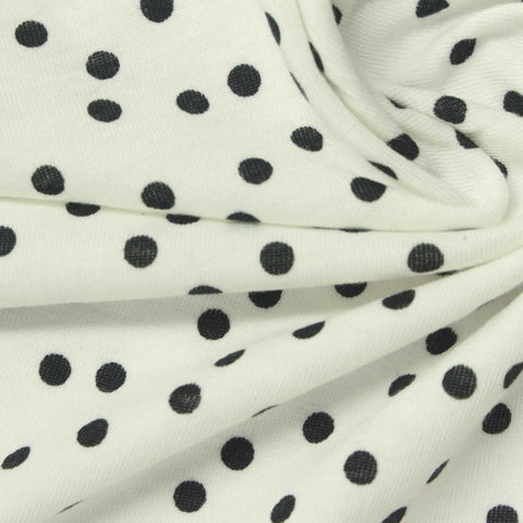 Black Dots Knit, Polyester, 180 gsm