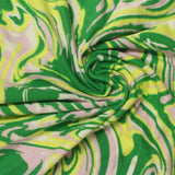 Green Abstract Milk Silk Knit, Polyester — photo 3