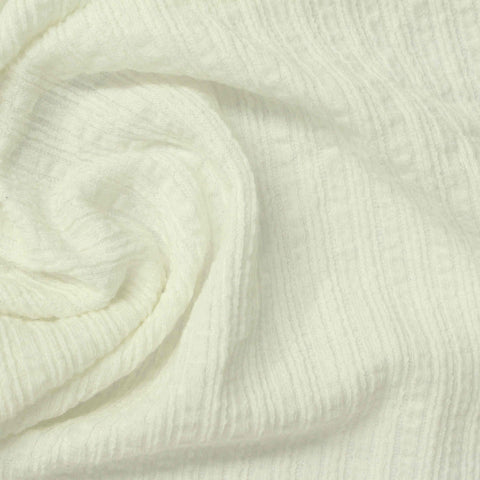 Slub Polyester Viscose Stretch Jersey Knit Fabric, 270 gsm, 155 cm