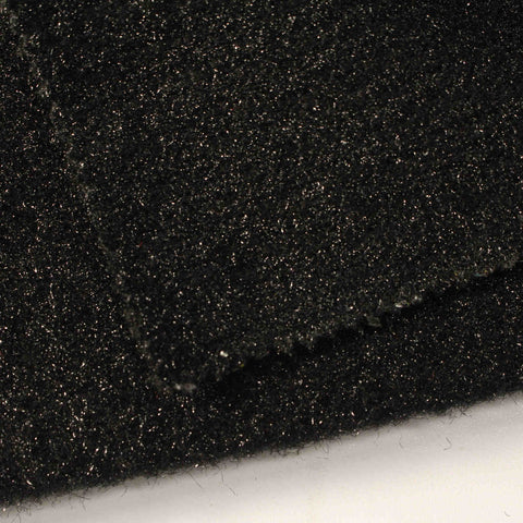 Black Glitter-Fleck Piqué Knit, Polyester