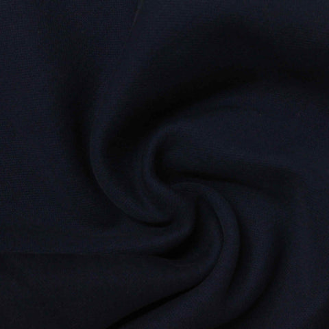 Polyester Cotton Fleece Fabric, 320 gsm — Navy