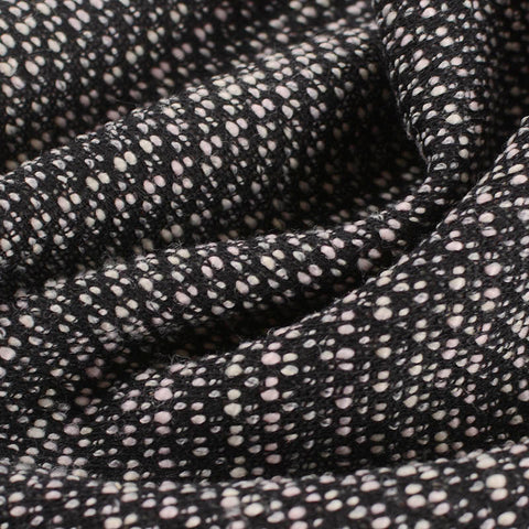 Black Marl Chunky Knit, Polyester, 291 gsm