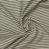Black Horizontal-Stripe Jersey Knit, Viscose-Poly — photo 3