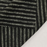 Black Horizontal-Stripe Jersey Knit, Polyester — photo 3