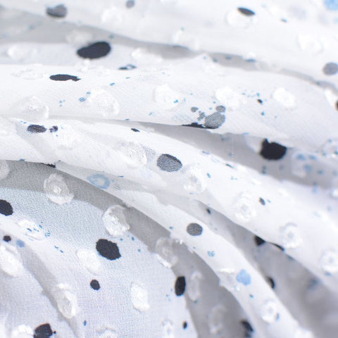 Black Splatters Woven, Polyester