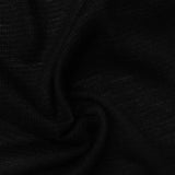 Polyester Stretch Chunky Knit Fabric, 195 gsm, 170 cm — Black — photo 3