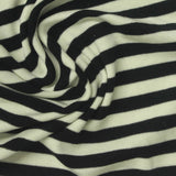 Black Horizontal-Stripe Rib Knit, Modal-Acrylic — photo 3