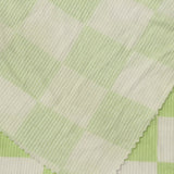 Bold Plaid Viscose Stretch Rib Knit Fabric, 220 gsm, 170 cm — Green — photo 3