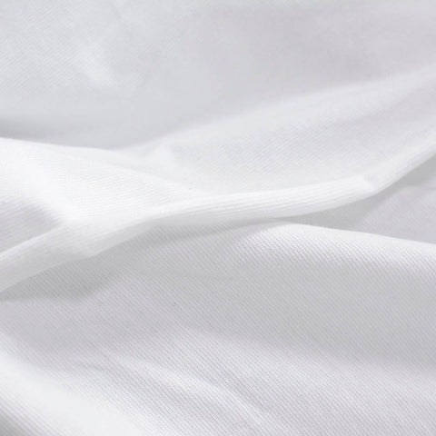 Cotton Linen Stretch Jersey Knit Fabric, 195 gsm, 147 cm — White