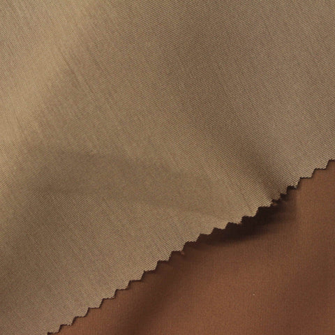 Polyester Viscose Stretch Scuba Knit Fabric, 355 gsm, 165 cm — Brown