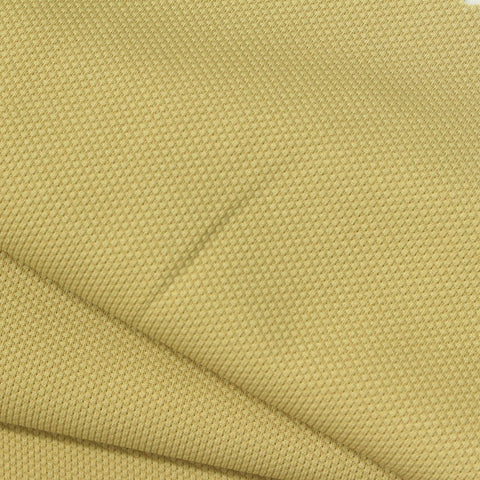 Muted Yellow Grid Waffle Knit, Polyester