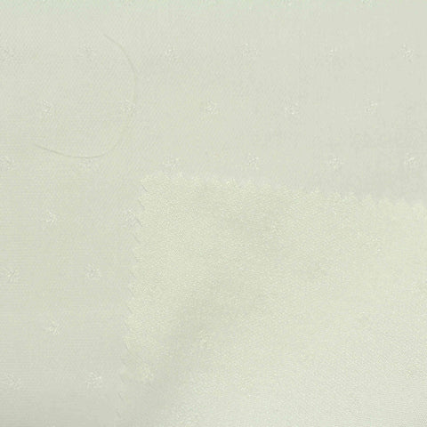 Cream Tone-on-Tone Floral Jacquard, Cotton-Poly