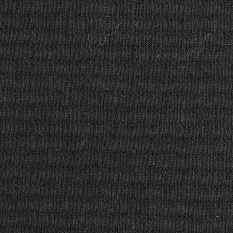 Heather Polyester Cotton Scuba Knit Fabric, 285 gsm, 180 cm — Black