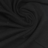 Cotton Stretch Jersey Knit Fabric, 160 gsm, 150 cm — Black — photo 3