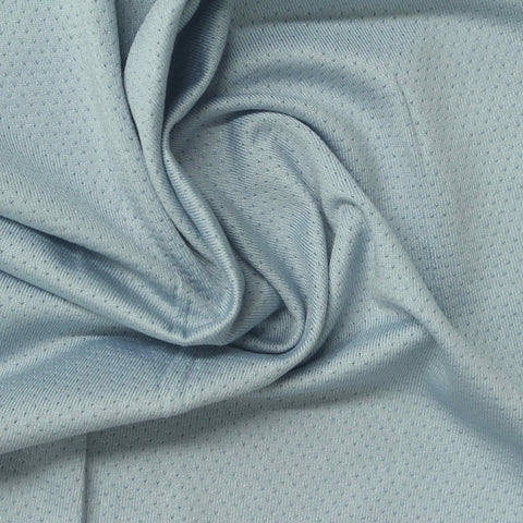 Polyester Stretch Birdseye Knit Fabric, 147 gsm, 175 cm — Blue