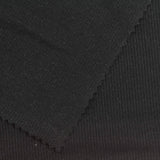 Polyester Viscose Stretch Rib Knit Fabric, 250 gsm, 110 cm — Black — photo 3
