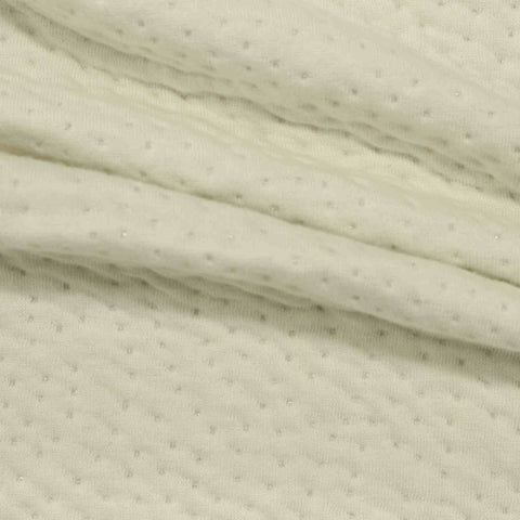 Cream Dot Jacquard, Poly-Cotton