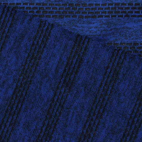 Blue Horizontal-Stripe Jacquard, Polyester, 145 gsm